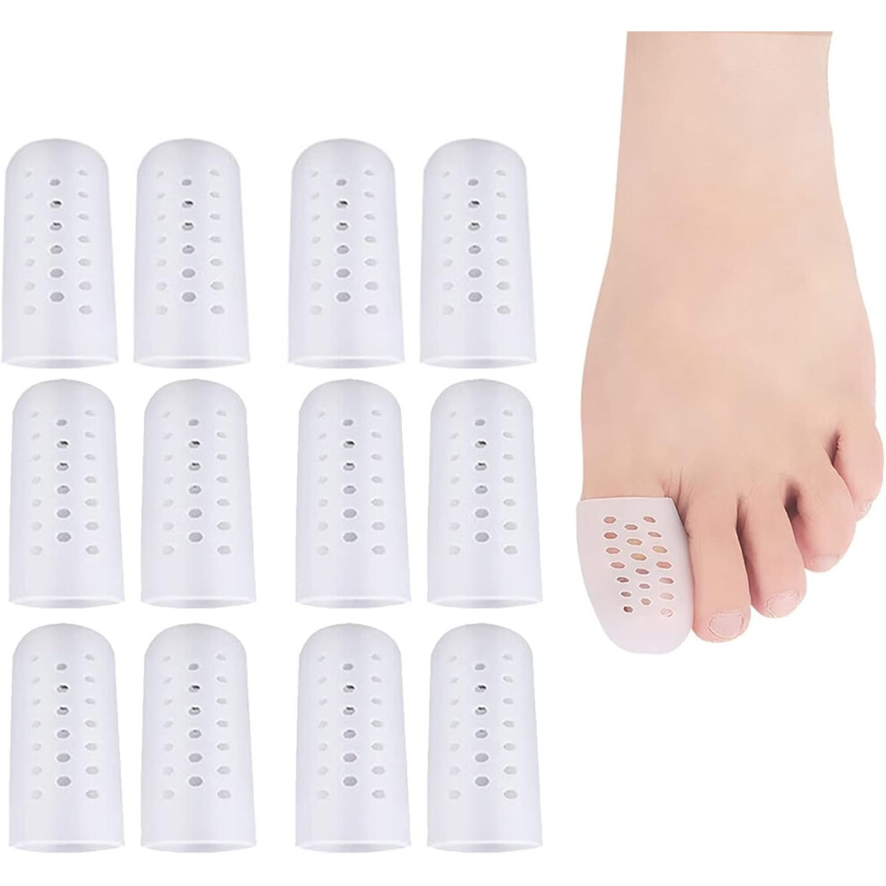 Lifeasy Big Toe Protection, Toe Cap, Silicone Toe Protector, Breathable Toe Caps, Gel Toe Caps, Gel Toe Protector, Gel Toe Protectors (12 Pieces)