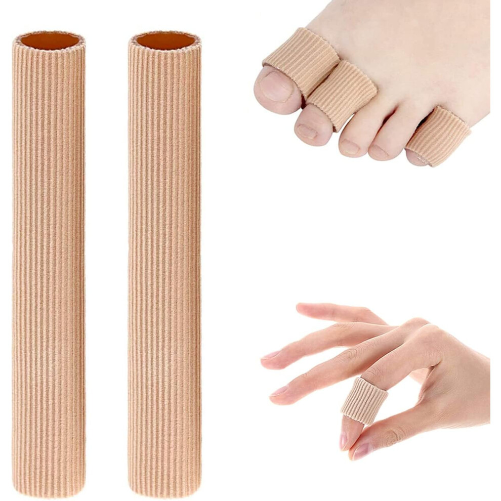 Lifeasy 2 Pack Cuttable Silicone Toe Protector, Soft Gel Finger Protection Tube Bandage For Removing Corns, Bunions, Calluses Treatment (For Medium Toes -15Cm