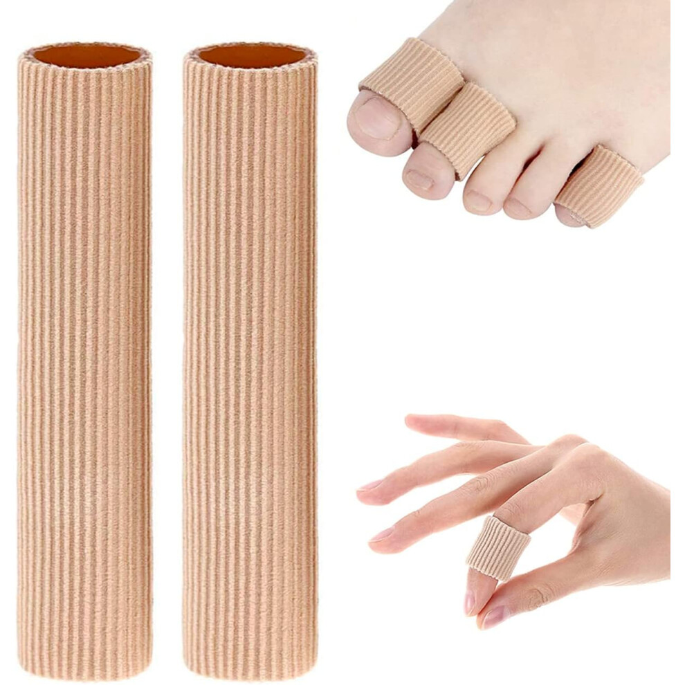 Lifeasy 2 Pack Cuttable Silicone Toe Protector, Soft Gel Finger Protection Tube Bandage For Removing Corns, Bunions, Calluses Treatment (For Big Toes -15Cm)
