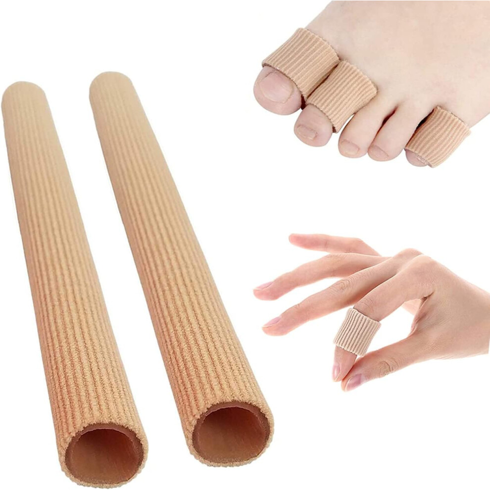 Lifeasy 2 Pack Cuttable Silicone Toe Protector, Soft Gel Finger Protection Tube Bandage For Removing Corns, Bunions, Calluses Treatment (For Small Toes -15Cm)