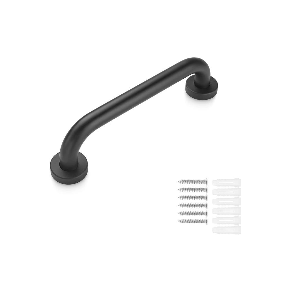 Lifeasy Black Medical 40Cm Shower Grab Bar