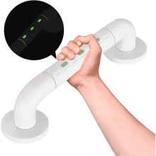 Barra di sostegno fluorescente da 30 cm, barre di sostegno antiscivolo per il bagno, barra di sostegno per il water, per anziani, disabili, donne inci