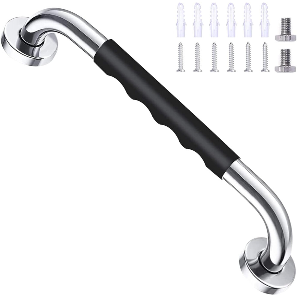 Lifeasy Black 40Cm Safety Bathtub, Non-Slip, Wall-Mounted Stainless Steel Grab Bar, For Bathroom Wc Handle For Children/Elderly