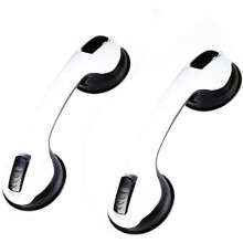 2 PCS Sicherheits-Badewannengriff/Haltegriff/Duschsaugnapf für Badezimmer + WC (schwarz)