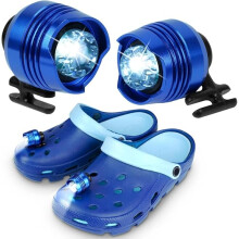 fari per Croc, fari Crocs IPX5 impermeabili con 3 modalità di luce, fari per scarpe Croc ABS fari a coccodrillo luce LED per Croc per passeggiate con