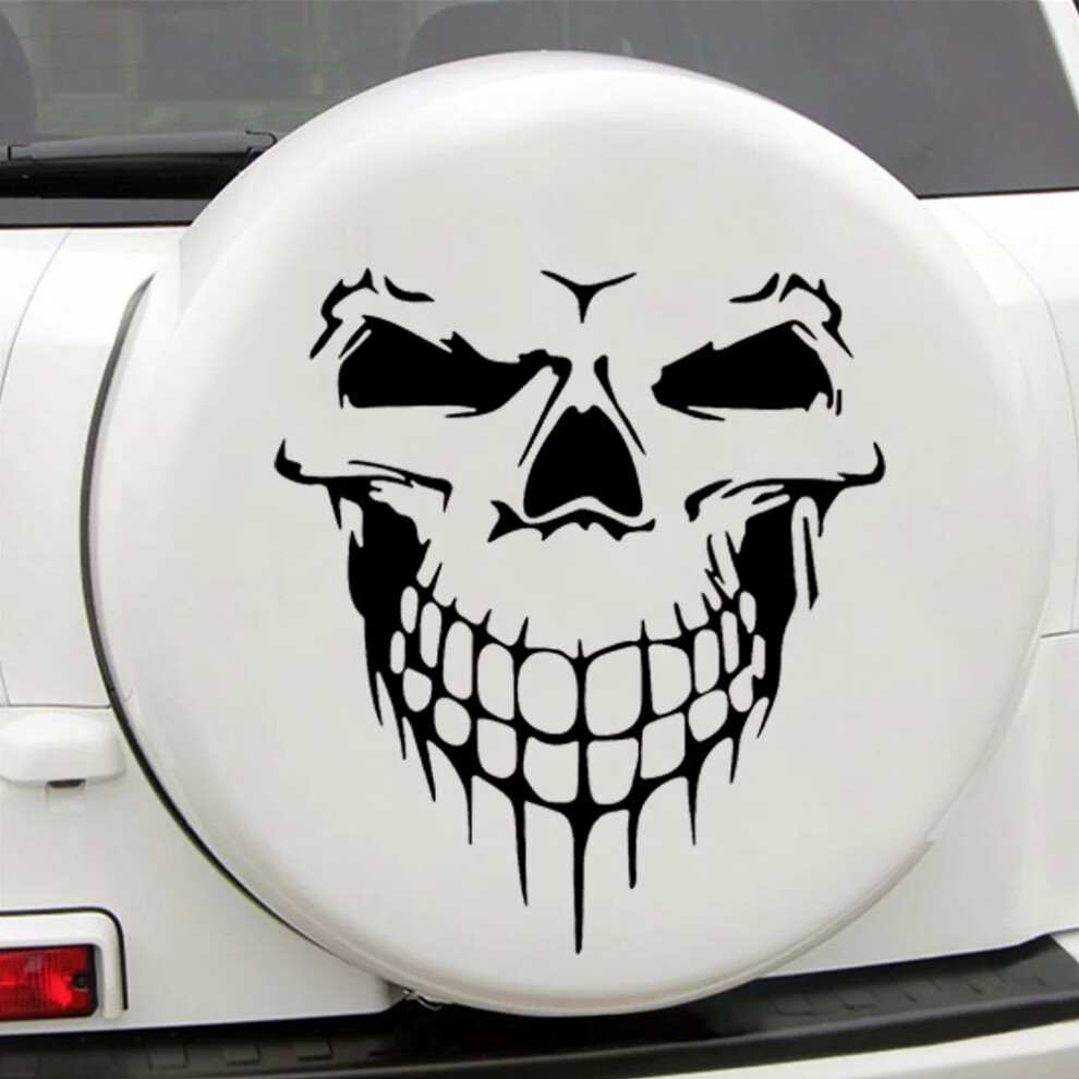Yh-Skull Aufkleber Und Aufkleber Fã¼R Autofenstertã¼Ren, Reflektierende Wasserdichte 3D-Schã¤Delaufkleber Fã¼R Autos, Lkws (Schwarzï¼59*53Cm) 9113374550949