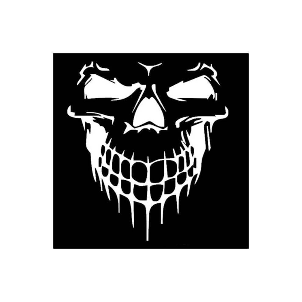 Yh-Skull Aufkleber Und Aufkleber Fã¼R Autofenstertã¼Ren, Reflektierende Wasserdichte 3D-Schã¤Delaufkleber Fã¼R Autos, Lkws (WeiãÏ¼59*53Cm) 9113374550956