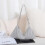 Borsa da sera con manici a nodo da donna, strass, argento 5