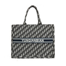 Printed Canvas Tote Bag - Large Capacity, Embroidered Women's Bag | Fashionable Minimalist Beach Tote 37x28x15cm
