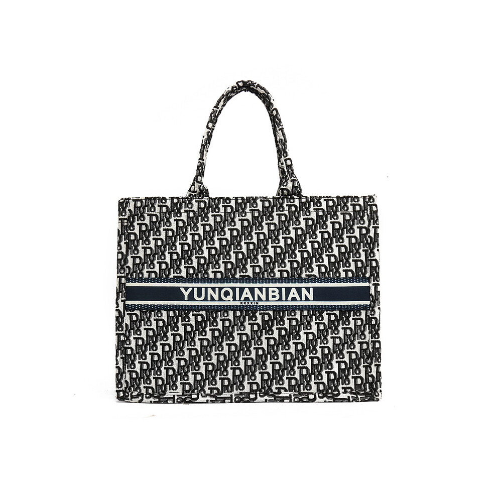 Printed canvas bag large capacity tote bag fashion simple tote bag foreign temperament women's bag embroidered women's bag