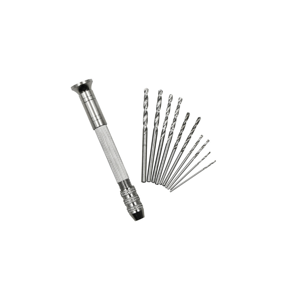 Professional Mini Hand Drill Set With 10Pcs High-Speed Steel Twist Drill Bit Set High Quality Drill 6932766523193