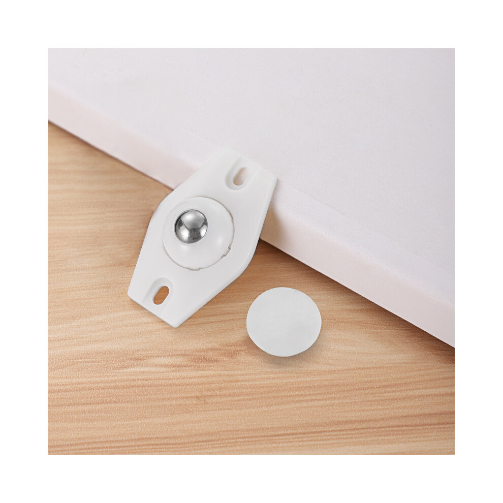 8Pcs Self Adhesive Universal Wheels Casters 360 Degree Rotatable Ball Pulley Mini Swivel Casters Wheels For Furniture White 6932766523681