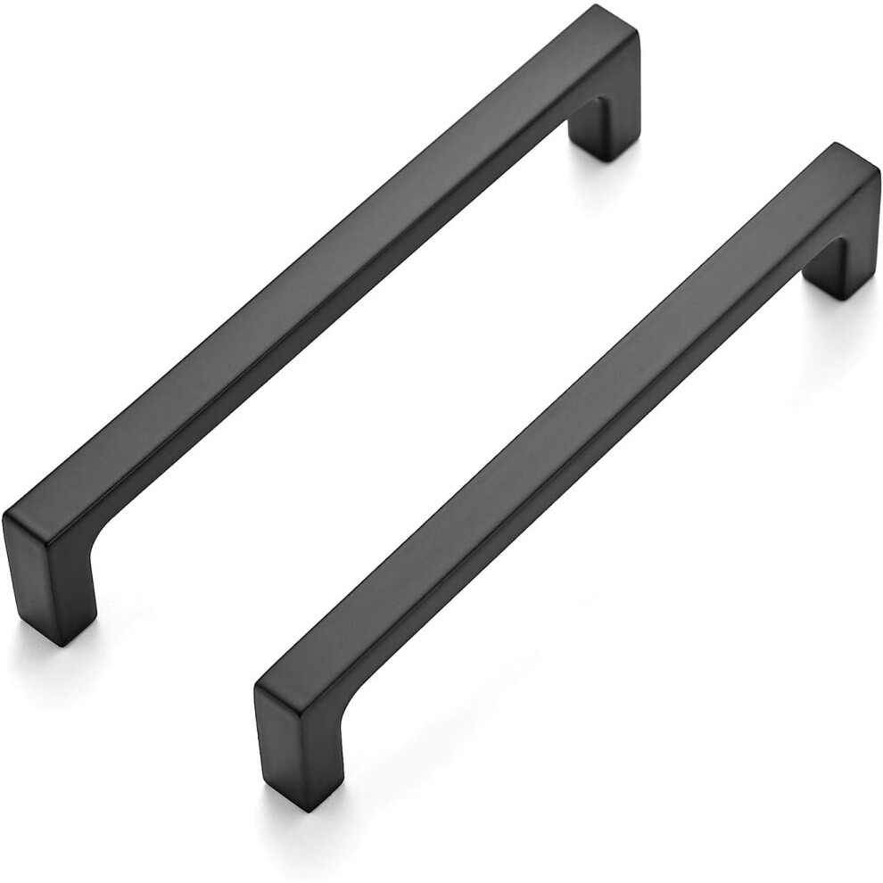 10 Pack Solid 5 Inch Kitchen Square Cabinet Handles Matte Black Cabinet Pulls Drawer Pulls Kitchen Cabinet Hardware Flat Black Kitchen Handles-image-OPC-PG5VHXW-NEW