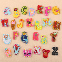 Juego de 26 pegatinas con letras en ingl?s, parches bordados v?vidos, decoraci?n artesanal para ropa, vestidos, sombreros, reparaci?n de vaqueros