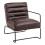 Living And Home Chocolate Brown Leather Accent Chair 2