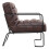 Living And Home Chocolate Brown Leather Accent Chair 3