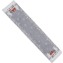 Christmas Table Cover Linen Cloth Xmas Tablecloth Party Decor(Gris)