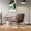 Living And Home Chocolate Brown Leather Accent Chair 1