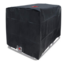 IBC Tonnen-Eimer, 1000 l, Wassertank für den Außenbereich, wasserdicht, staubdicht (schwarz)