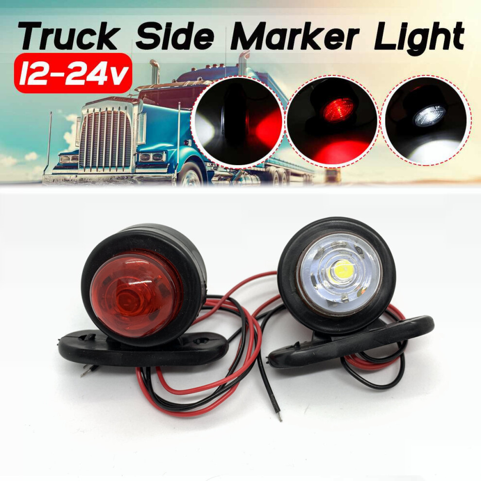 8Pcs 12-30V Led Side Marker Lights Trailer Lights Auto Truck Lorry Camion Lamps Led 24V Truck Accessories Red 6932766532522