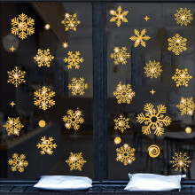 Christmas Window Stickers Reusable Snowflakes Stickers Christmas Window Clings Static Sticker for Xmas Window Stickers Christmas Decoration for Window