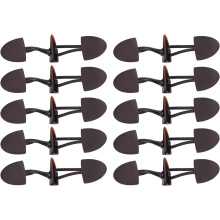 10 juegos de botones de palanca de cuero sint?tico con forma de cuerno para abrigos, chaquetas, bolsos, manualidades hechas a mano, color caf?, 16 x 4
