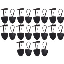 10 juegos de botones de palanca de cuero sint?tico con forma de cuerno para abrigos, chaquetas, bolsos, manualidades hechas a mano, color negro, 16 x