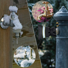 Copertura esterna invernale per rubinetto con striscia riflettente antigelo