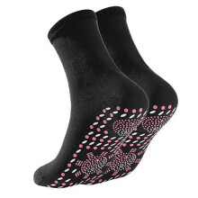 3er-Pack selbsterhitzende Turmalin-Socken für den Winter, warme Füße, bequem, atmungsaktiv, beheizte Socken für Männer und Frauen, Schwarz