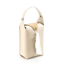 Nordico semplice coprifazzoletto tavolino da tè soggiorno creativo scatola portafazzoletti in pelle (bianco)