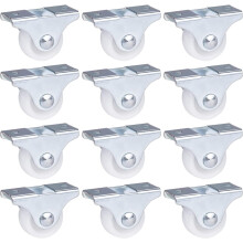Verpakking van 12 kleine 25 mm meubelwielen Kleine meubelwielen Kleine vaste wielen voor meubels, apparaten en apparatuur Kleine miniwielen