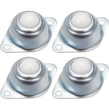 4 Piece Ball Transfer Bearing Unit 5/8 inch Load 22 Lbs Flange Mounted Nylon for Transfer