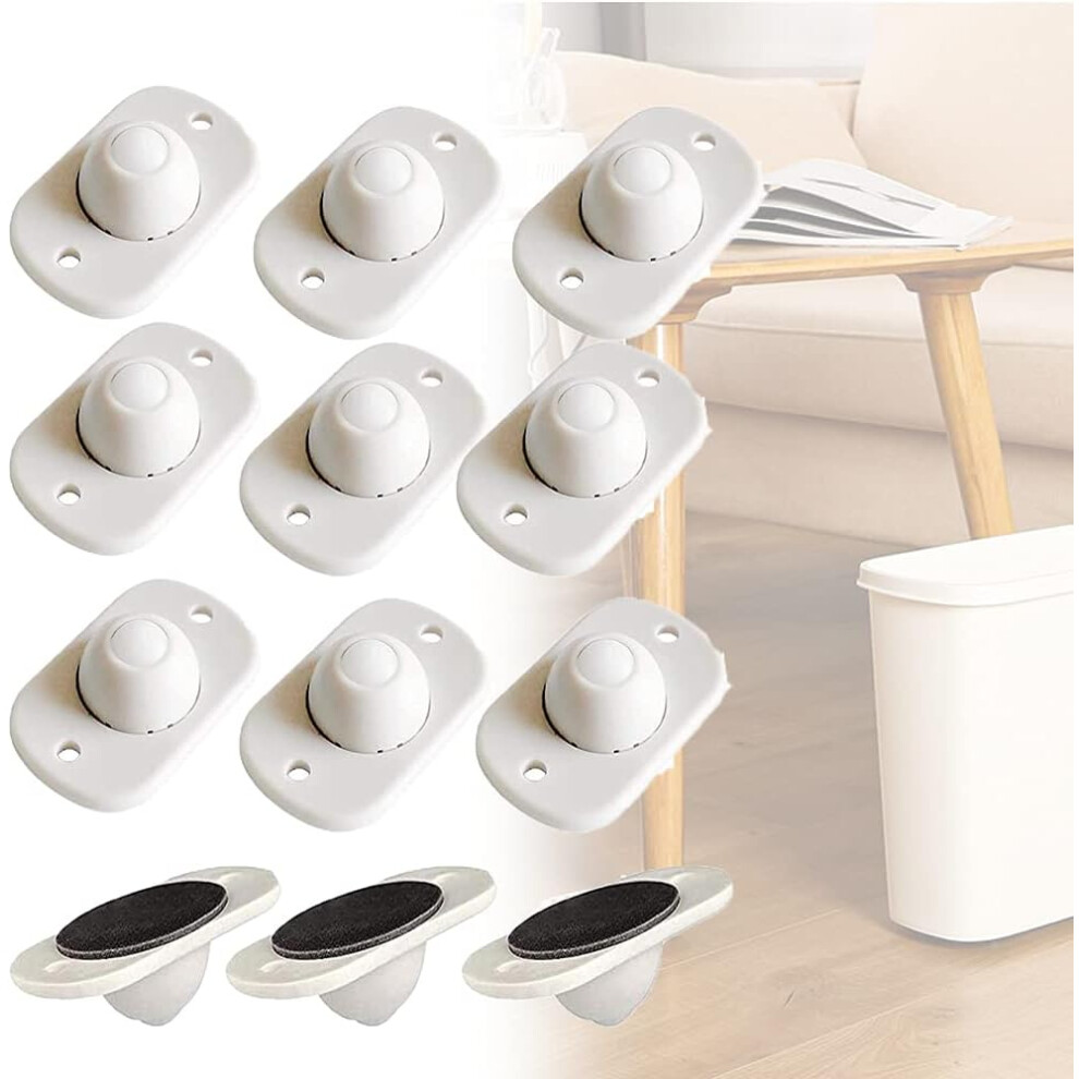 12Pcs Adhesive Caster Wheels, Small Caster Wheels, Mini Swivel Casters, Adhesive Casters For Small Furniture, Garbage Bin Box 6932766537343