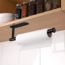 Toallero de papel sin perforaciones, autoadhesivo o perforable, soporte para toallas de papel de acero inoxidable, soporte para pa?uelos adecuado para
