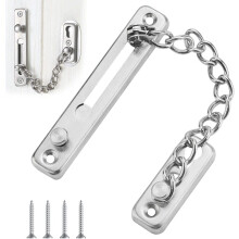 Cadena de seguridad para puerta, cerradura de puerta de acero inoxidable, cerradura de cadena para puerta, cerradura de puerta con cerradura antirrobo