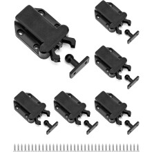 Türriegel mit Touch-Entriegelung, Schieberiegel mit automatischem Aufspringen, magnetische Touch-Riegel für Schubladen an Schranktüren, 6er-Pack