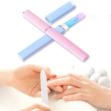 Paquete de 2 limas de cristal para u?as, perfectas para mujeres y ni?as, de vidrio templado de doble cara de larga duraci?n, herramienta de limado pro