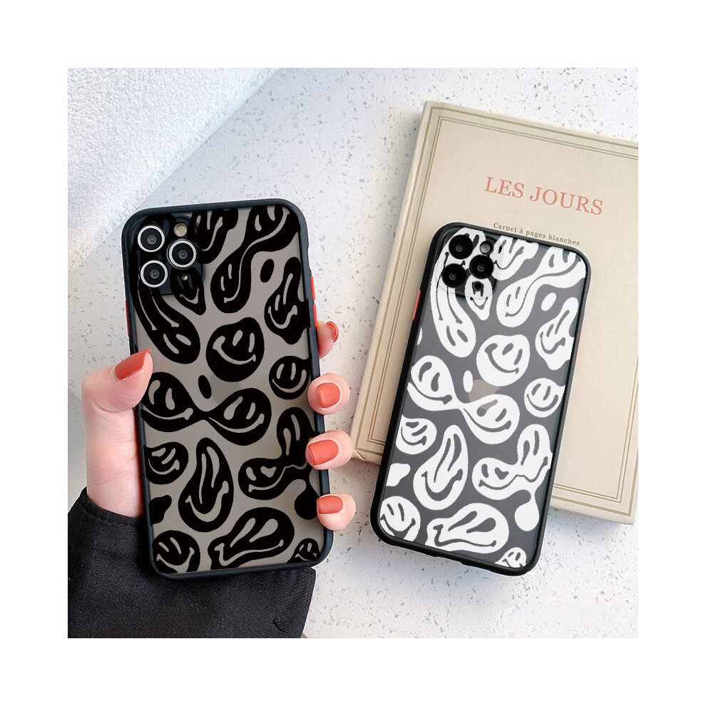 Photos - Case Compatible with iPhone 11  for Kids and Women Happy Smiley Face Hippie, Hard Back Cover with Trippy Cute Indie Collage D