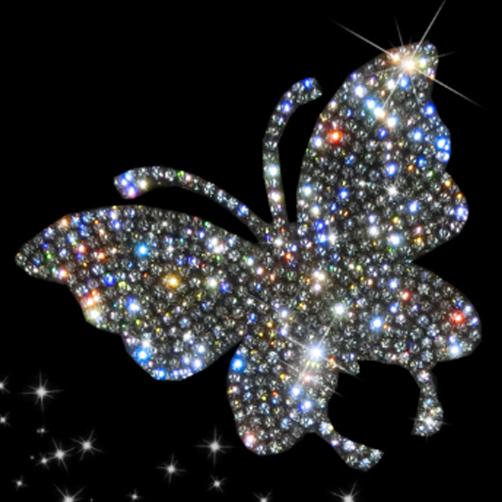 Crystal Car Decoration Stickers Butterfly Bling Crystal Rhinestone Car Sticker, Decorate Cars Bumper Window Laptops Luggage Rhinestone Sticker, Decora 6932766539712