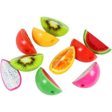 15 Pcs Creative Stationery Cartoon Fruit Shaped Plastic Pencil Sharpener for School, Office, Christmas Gift (Colors May Vary)