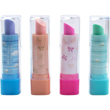 12 Pcs Cute Lipstick Pencil Erasers Novelty Lipstick Style Rubbers Bowknot Eraser for Students Gift
