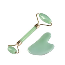 Set di rulli di giada e gua sha, rullo di bellezza per il viso, rullo di bellezza per il viso e strumento guasha per viso, occhi, collo, strumenti per