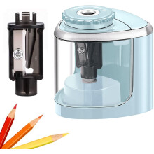 Electric Pencil Sharpener, Portable Pencil Sharpener for Kids, Quick Sharpening Blade, Suitable for No. 2/Colored Pencils (6-8mm)/School/Classroom/Off