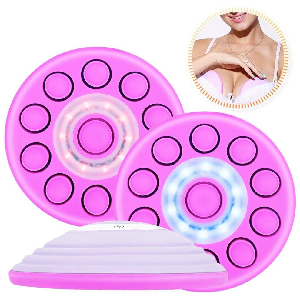 Breast Enlargement Massager Wireless Breast Massage Electric Vibration Bust Lift Enhancer Machine with Hot Compression Function and Remote Control for
