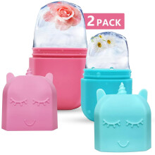 Rullo di ghiaccio per il viso, stampo in silicone per gelato per collo, viso e occhi, confezione da 2 cialde di ghiaccio, rullo per il viso, migliora