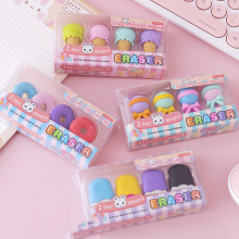 Juego de 4 borradores con forma de postre Borradores con formas lindas Lindos ?tiles escolares
