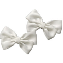 2 stuks elegante strik schoenclip, schattige grote strik voor vrouwen hoge hakken DIY decoratie schoen gesp accessoires voor vrouwen (wit)