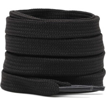 Cordones planos s?lidos para zapatos deportivos, gruesos y huecos, 50 pares, 23,6 pulgadas, color negro (sin zapatos)