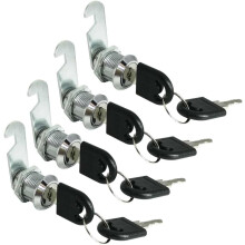 (Verschiedene Schlüssel 20 mm) Nockenzylinderschloss, Briefkasten-, Schrank-, Schubladen-Nockenzylinder-Schränke, Hardware-Schlösser (4er-Pack)