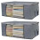 Storage bag for sheets, blankets, clothes Gray 2-pack 1